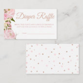 Carte D'accompagnement Poitrine rose Tickets de raffle pour Baby shower (Devant / Derrière)