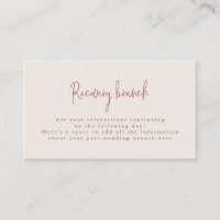 Police Script Terracotta & Cream Post Mariage Brun