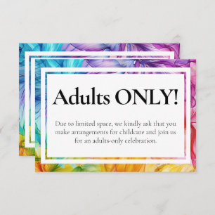 Carte D'accompagnement POLIR pas d'enfants mariage Ethereal Bloom