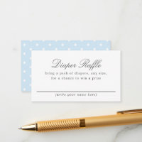 Polka bleu et blanc DotBébé Douche Raffle