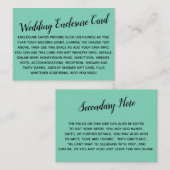 Carte D'accompagnement Polyvalent Mariage DIY Simple en Lucite Vert (Devant / Derrière)