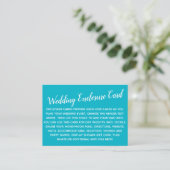 Carte D'accompagnement Polyvalent Simple Mariage DIY Plongée Bleu (Debout devant)