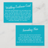Carte D'accompagnement Polyvalent Simple Mariage DIY Plongée Bleu (Devant / Derrière)