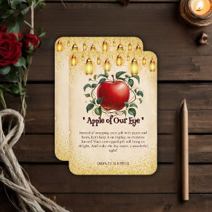 Carte D'accompagnement Pomme magique vintage de nos yeux Baby shower