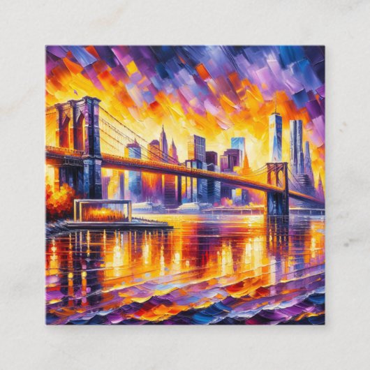 CARTE D'ACCOMPAGNEMENT PONT BROOKLYN (Devant)