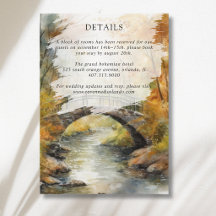 Pont de pierre rivière automne mariage détails