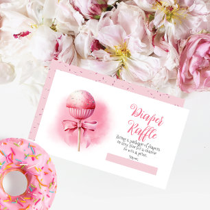 Carte D'accompagnement Pop Pake Rose Baby shower Déchets Raffle