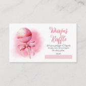 Carte D'accompagnement Pop Pake Rose Baby shower Déchets Raffle (Devant)