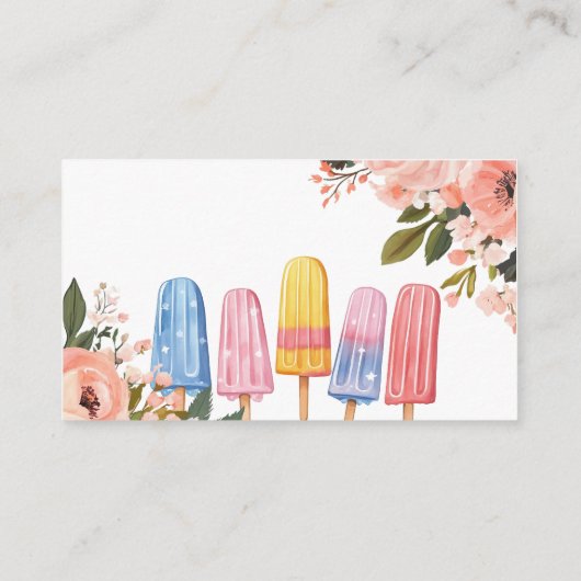 Carte D'accompagnement Popsicle Ready to Pop Baby shower Livres pour bébé (Dos)