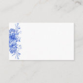 Carte D'accompagnement Porcelaine bleue Floral Display Douche (Dos)