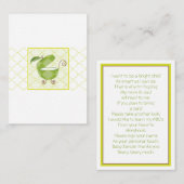 Carte D'accompagnement Porte bébé Pomme verte | Apportez un livre (Devant / Derrière)