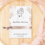 Carte D'accompagnement Porte-cheveux de plage Bachelorette<br><div class="desc">Placez un scrunchie ou un élastique à cheveux autour de la carte pour une façon adorable et utile de remercier vos amis et demoiselles d'honneur. Utile pour les mariages à la plage et les fêtes de bachelorette.</div>