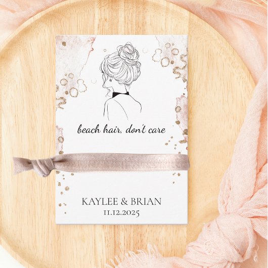 Carte D'accompagnement Porte-cheveux de plage Bachelorette