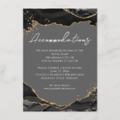 Carte D'accompagnement Porte de Parties scintillant en or noir Mariage Hé (Devant)