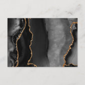 Carte D'accompagnement Porte d'or noir moderne mariage noir RSVP (Dos)