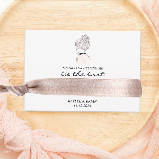 Carte D'accompagnement Porte-Élastique à cheveux de Bridesmaid