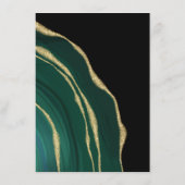 Carte D'accompagnement Porte verte de luxe avec or (Dos)