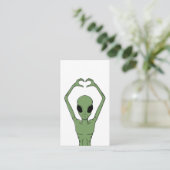 Carte D'accompagnement Pose de cœur extraterrestre (Debout devant)