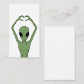 Carte D'accompagnement Pose de cœur extraterrestre (Devant / Derrière)