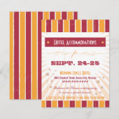 Carte D'accompagnement Poster Rustique : Hébergement rose et orange (Devant / Derrière)