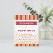 Carte D'accompagnement Poster Rustique : Hébergement rose et orange (Debout devant)