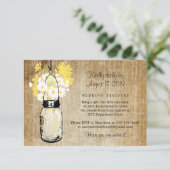 Carte D'accompagnement Pot de fleurs en verre Mason rustique antique avec (Debout devant)