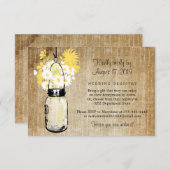 Carte D'accompagnement Pot de fleurs Marguerite Fleur sauvage rustique an (Devant / Derrière)