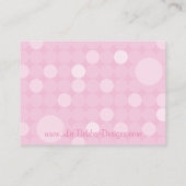 Carte D'accompagnement Pot rose Baby shower Dot Feuillets Raffle (Dos)