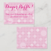 Carte D'accompagnement Pot rose Baby shower Dot Feuillets Raffle (Devant / Derrière)