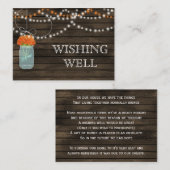 Carte D'accompagnement Pots en bois d'écorce, fleurs orangées (Devant / Derrière)