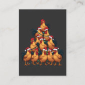 Carte D'accompagnement Poulets sapin de Noël Joyeux Noël Funny Noël (Devant)