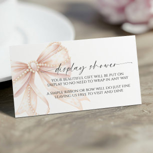 Carte d'accompagnement pour Baby Shower avec perle
