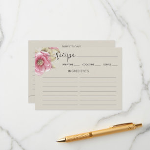 Carte d'accompagnement pour la douche de mariée.