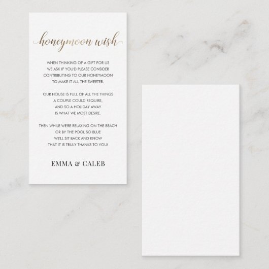 Carte d'accompagnement pour le fonds de lune de mi (Devant / Derrière)