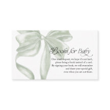 Carte d'accompagnement pour livres de bébé à nœud 