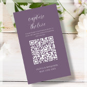 Carte D'accompagnement Pourpre | Capturez le code QR d'amour
