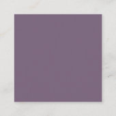 Carte D'accompagnement Pourpre | Code QR RSVP de mariage (Dos)