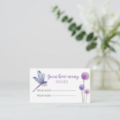 Carte D'accompagnement Pourpre devinez combien de baisers jeu nuptiale (Debout devant)