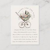 Carte D'accompagnement Poussette Flore Vert Blush Livres Pour Baby shower (Devant)