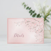 Carte D'accompagnement Poussière de cerisier rose poussiéreux (Debout devant)