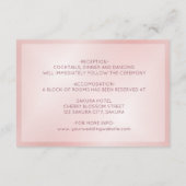 Carte D'accompagnement Poussière de cerisier rose poussiéreux (Dos)