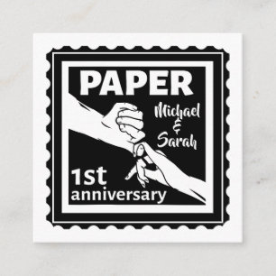 Carte D'accompagnement Premier anniversaire traditionnel du papier