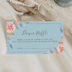 Carte D'accompagnement Premier Baby shower Floral Fleur Déchets Enclo