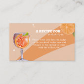 Carte D'accompagnement Première Recette de spritz Élégante Pour Que La Ma (Devant)