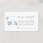Carte D'accompagnement Preppy Blue Golf Panier Baby shower à roulettes (Devant)