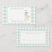 Carte D'accompagnement Preppy Goose Baby Shower Diaper Raffle (Devant / Derrière)