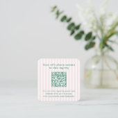 Carte D'accompagnement Preppy Palm Springs Bridal Shower QR Code RSVP (Debout devant)