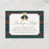Carte D'accompagnement Preppy Plaid Teddy Bear Book Request (Devant)