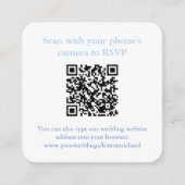 Carte D'accompagnement Preppy QR Code Monogramme Topiary Registry ou RSVP (Devant)
