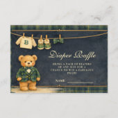 Carte D'accompagnement Preppy Teddy Bear Plaid Diapper Raffle (Devant)